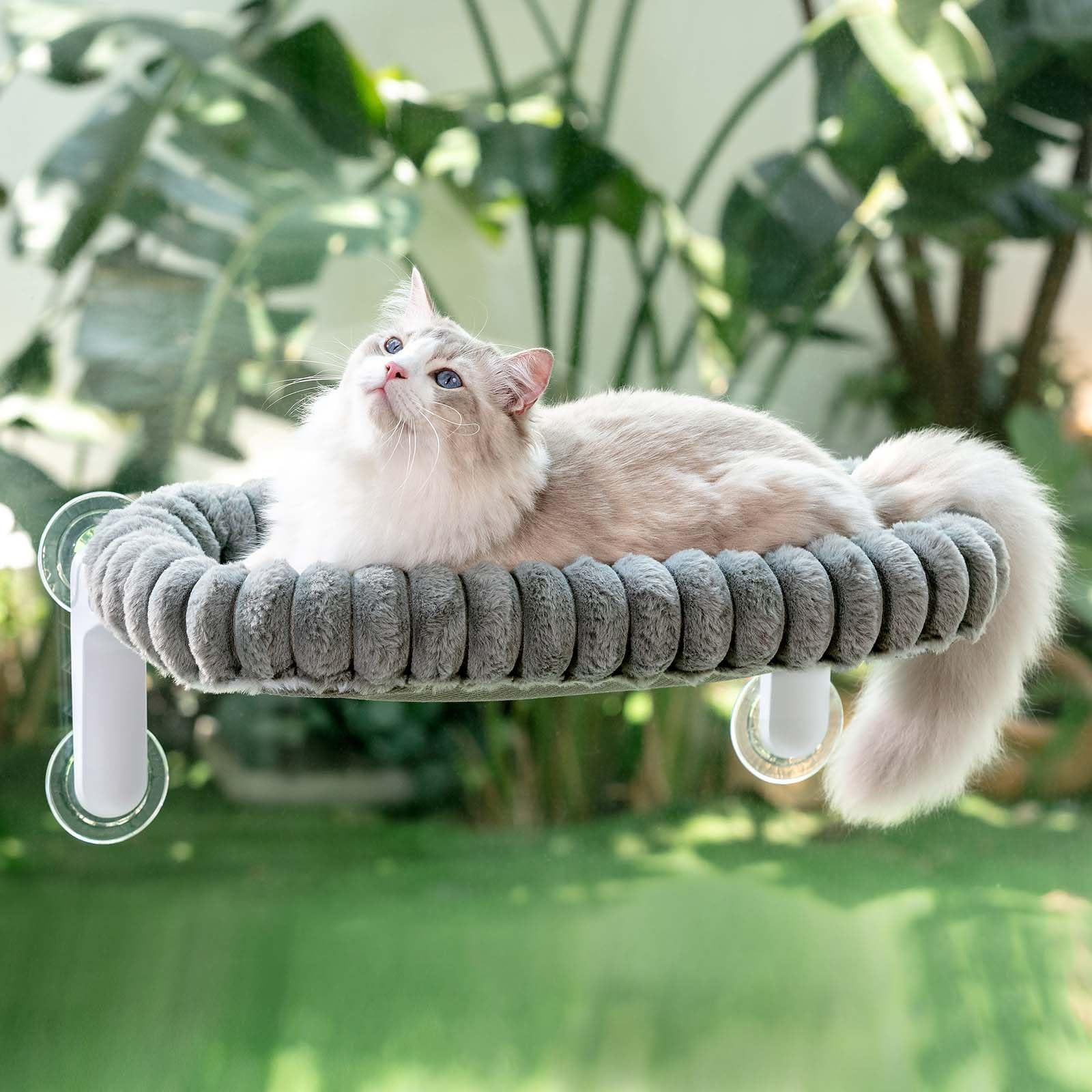GUUSII HOME Katzen Fensterliege Hängematte Fensterliegeplatz Katzenliege Katzenhängebett Hält 18kg