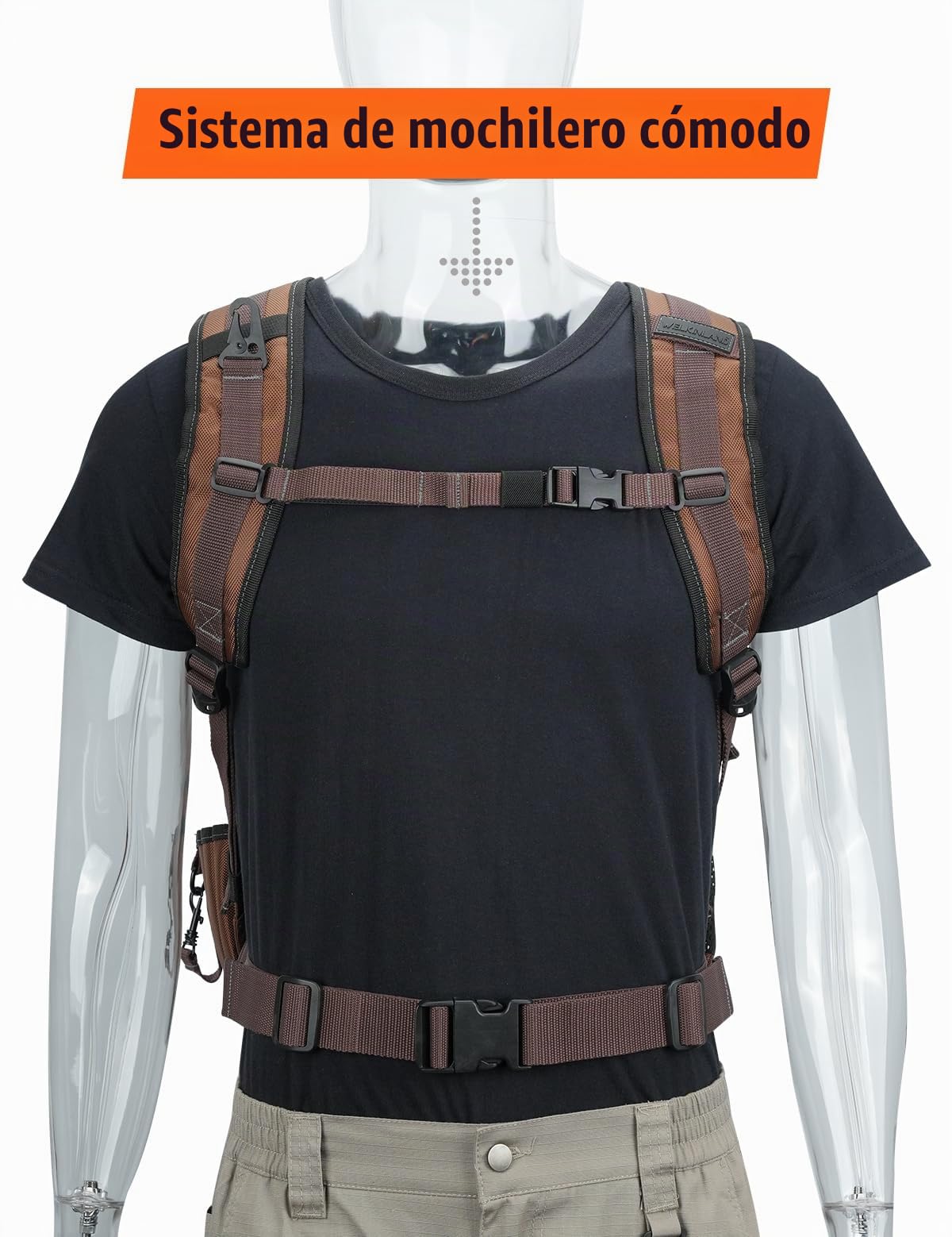 WELKINLAND - Mochila HVAC de 70 bolsillos, mochila de herramientas de electricista resistente, mochila de herramientas de fondo duro para hombres, mochilas de herramientas impermeables para