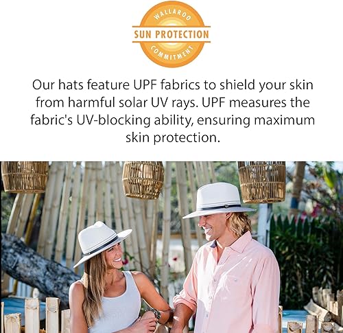 Miniatura 9 de Wallaroo Hat Company Cabo Fedora para hombre - Protección solar UPF 50+, sombrero natural de ala ancha con correa para la barbilla, ajustable