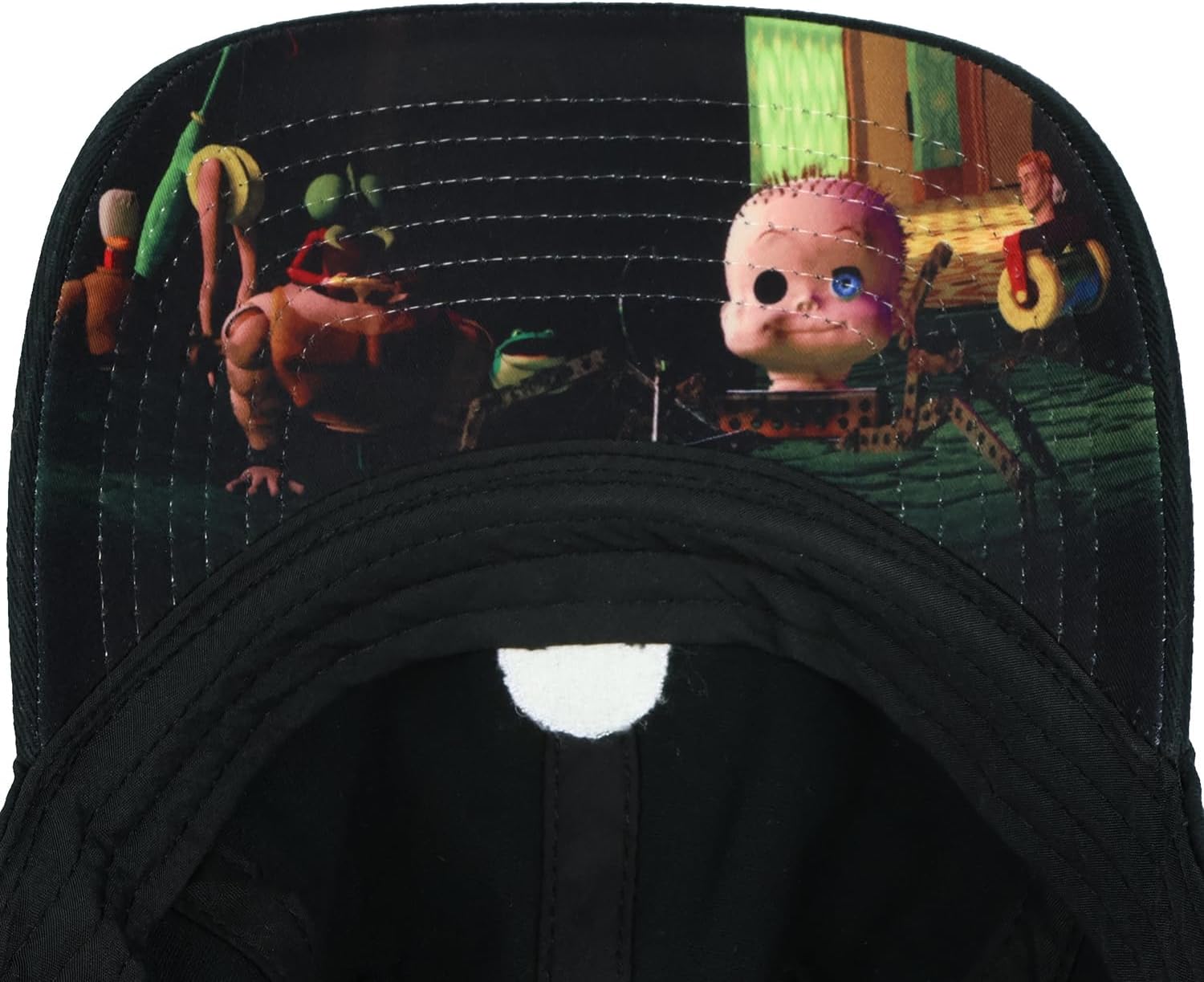 Disney Toy Story Hat Embroidered Sid Skull Design Adjustable Strapback Baseball Cap OSFM Black - Image 5