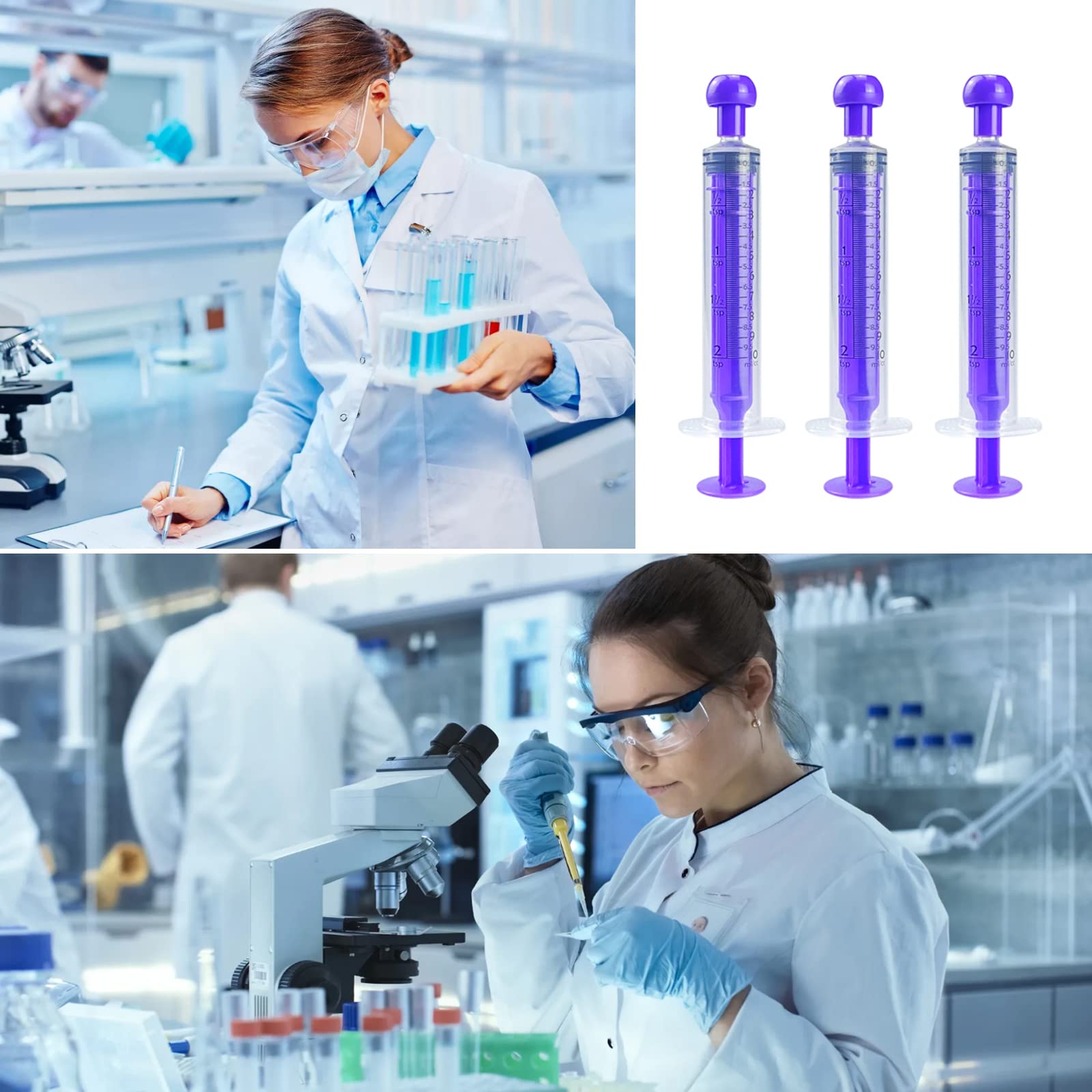 10 ml 20 szt. plastikowa strzykawka z nasadką indywidualnie uszczelniona, strzykawka do pomiaru cieczy odpowiednia do przemysłowych laboratoriów naukowych, pomiarów, podlewania, aplikatora oleju lub