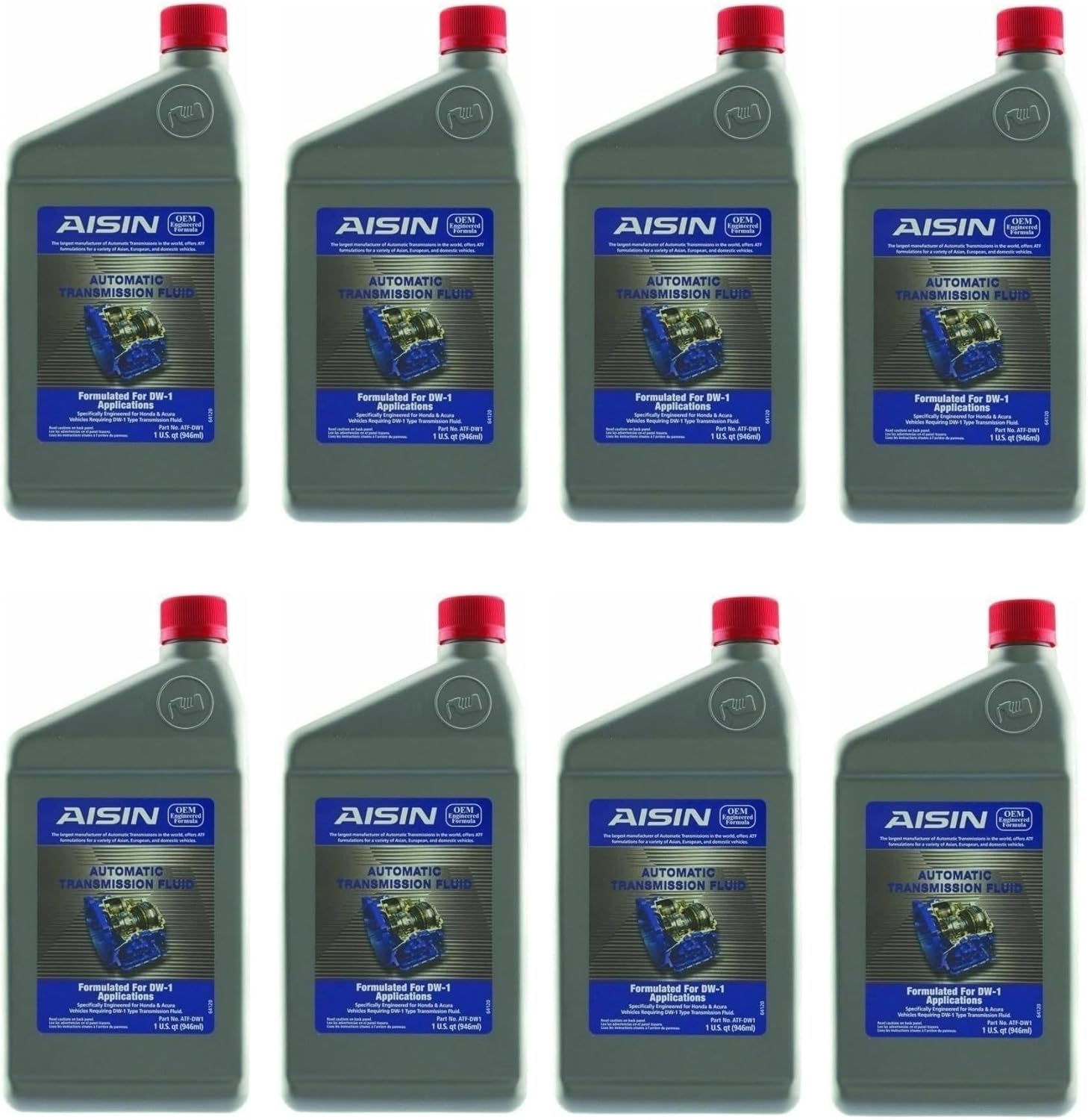 Set of 8 ATF DW-1 Automatic Transmission Fluids Aisin for Honda Acura Isuzu
