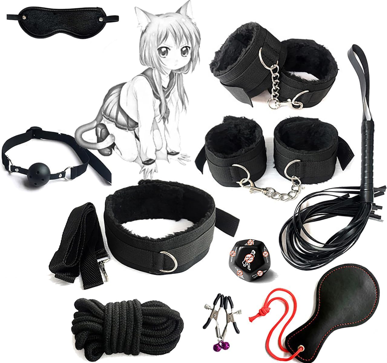 Comfortable 10 Piece Yoga Exercise Set, Durable, Lightweight and Portable, Safe and Reliable - H