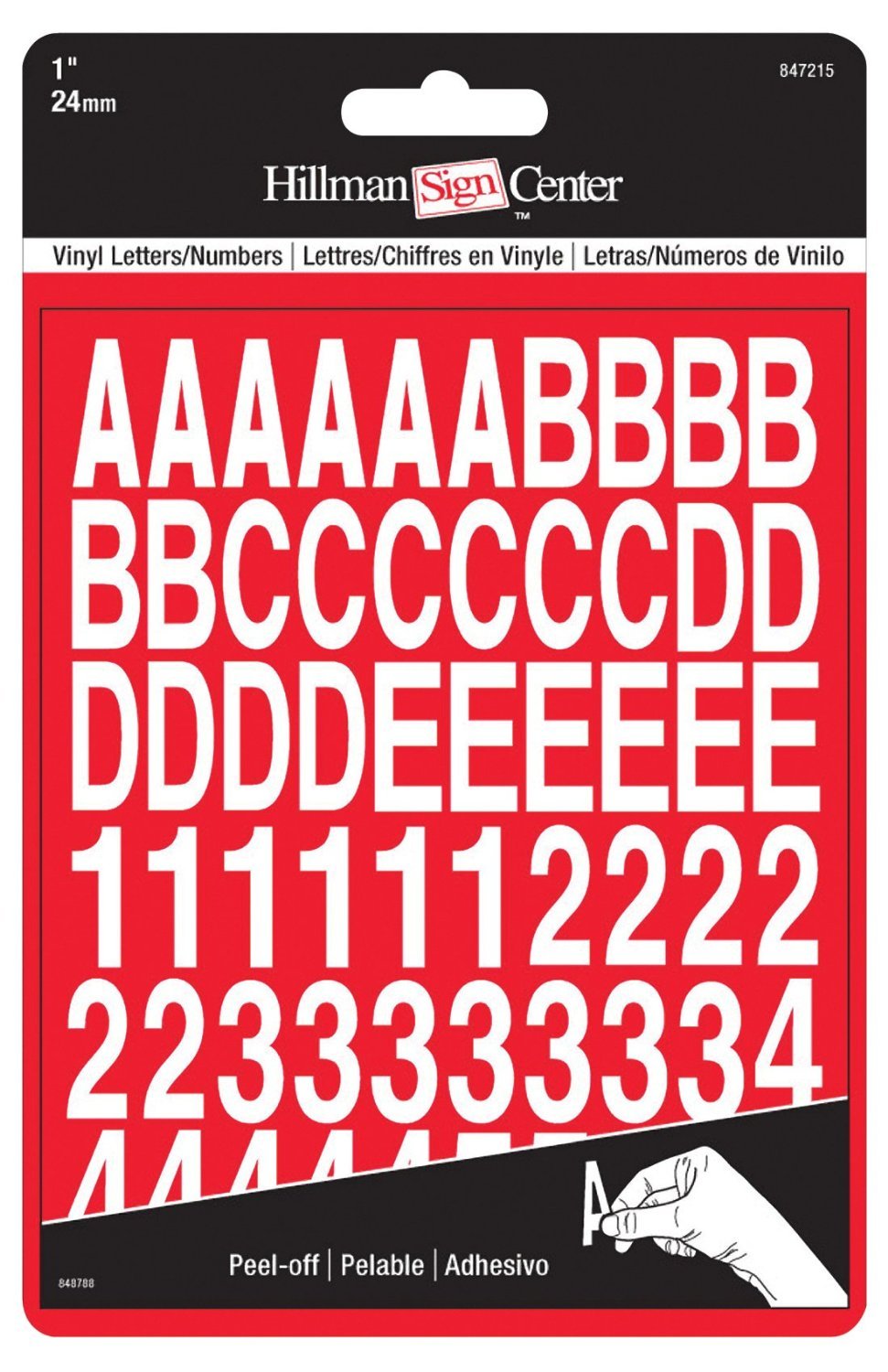 The Hillman Group Kit Lettere E Numeri Fustellati – Adesivi In Vinile Bianco, Altezza 2,5 Cm, Per Ufficio E Casa - 2