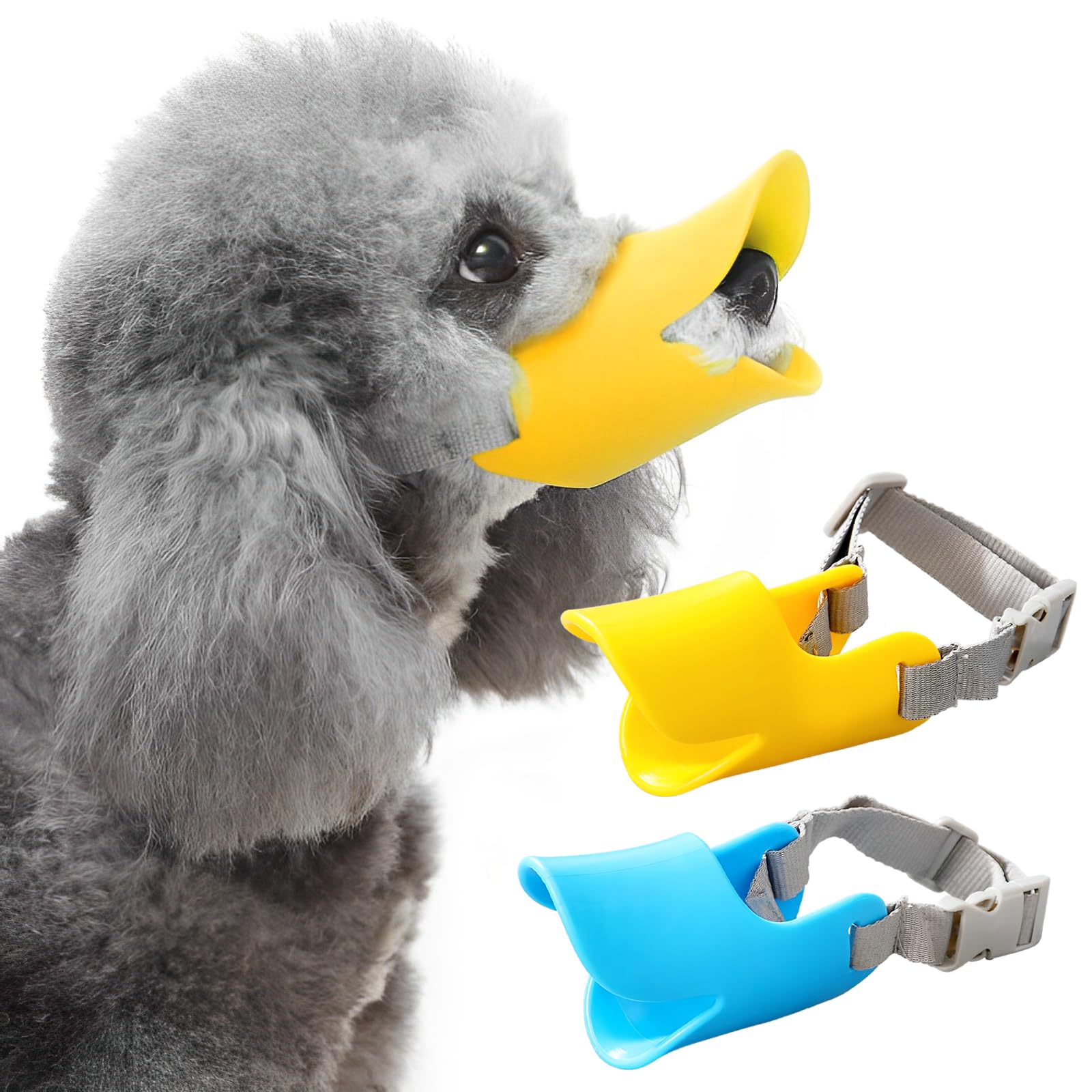 Bozal para Perros, ACTOYS Bozal Perro, Bozal Antiladridos, Bozales de Silicona para Perros, Bozal Perro Mediano, Bozal Perro Pequeño Suave y Ajustable, Antimordeduras, Antiladridos, Anticomer (M)