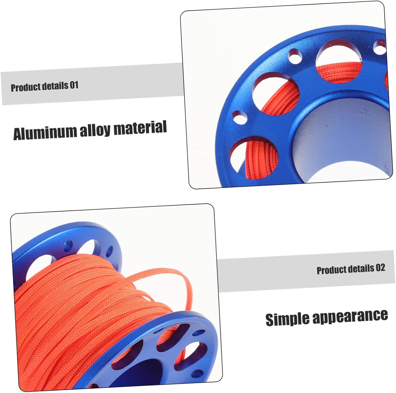 Mipcase 1Set Scuba Diving Spool Reel Line Versatile Finger Spool for Efficient Line Management for Scuba Diving and Water Activities Durable Design for Seamless