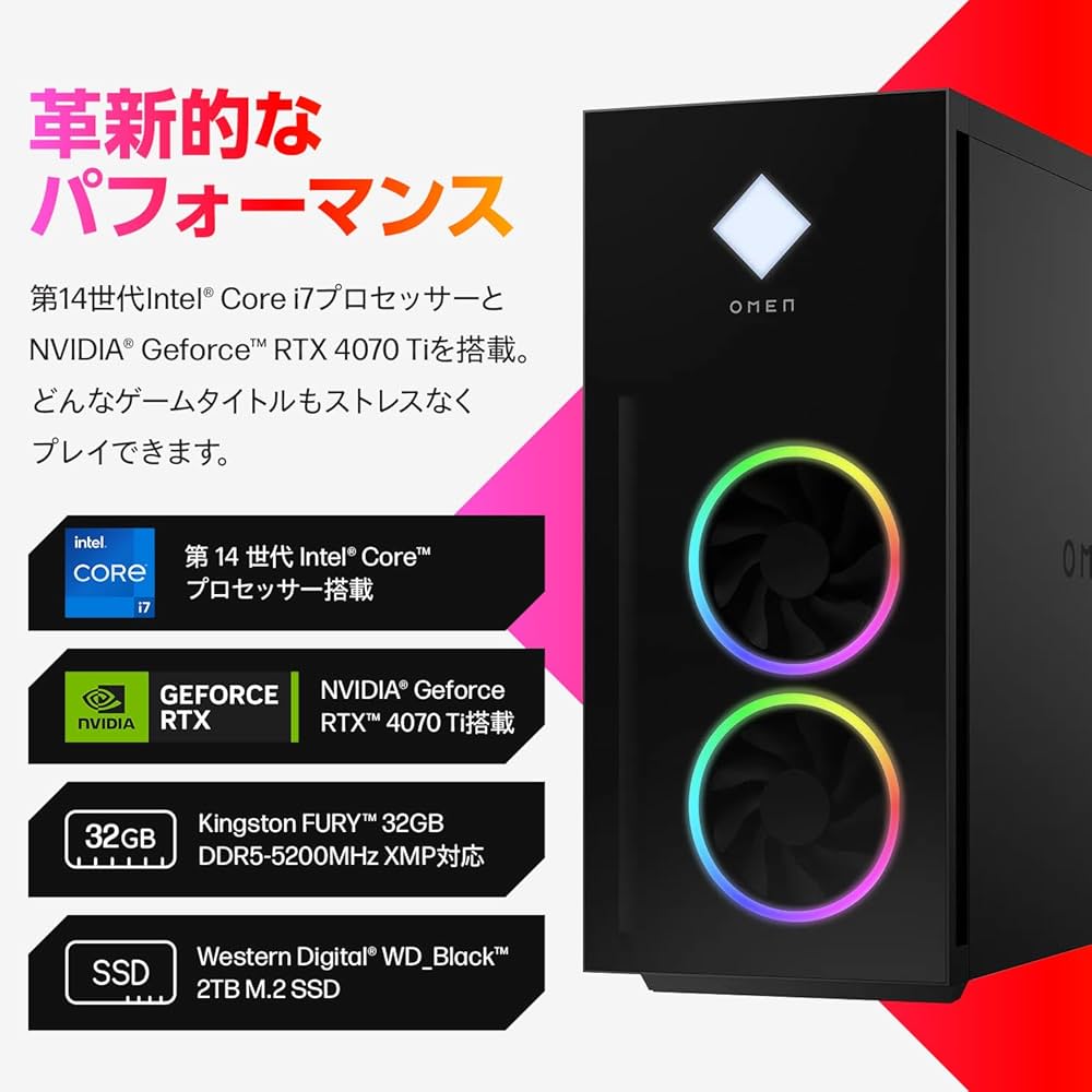 Amazon.co.jp: HP ゲーミングPC デスクトップ OMEN 40L Desktop RTX