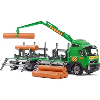 Polesie 8725 Volvo Powertruck Timber Truck with Trailer-Toy Vehicles Multi Colour