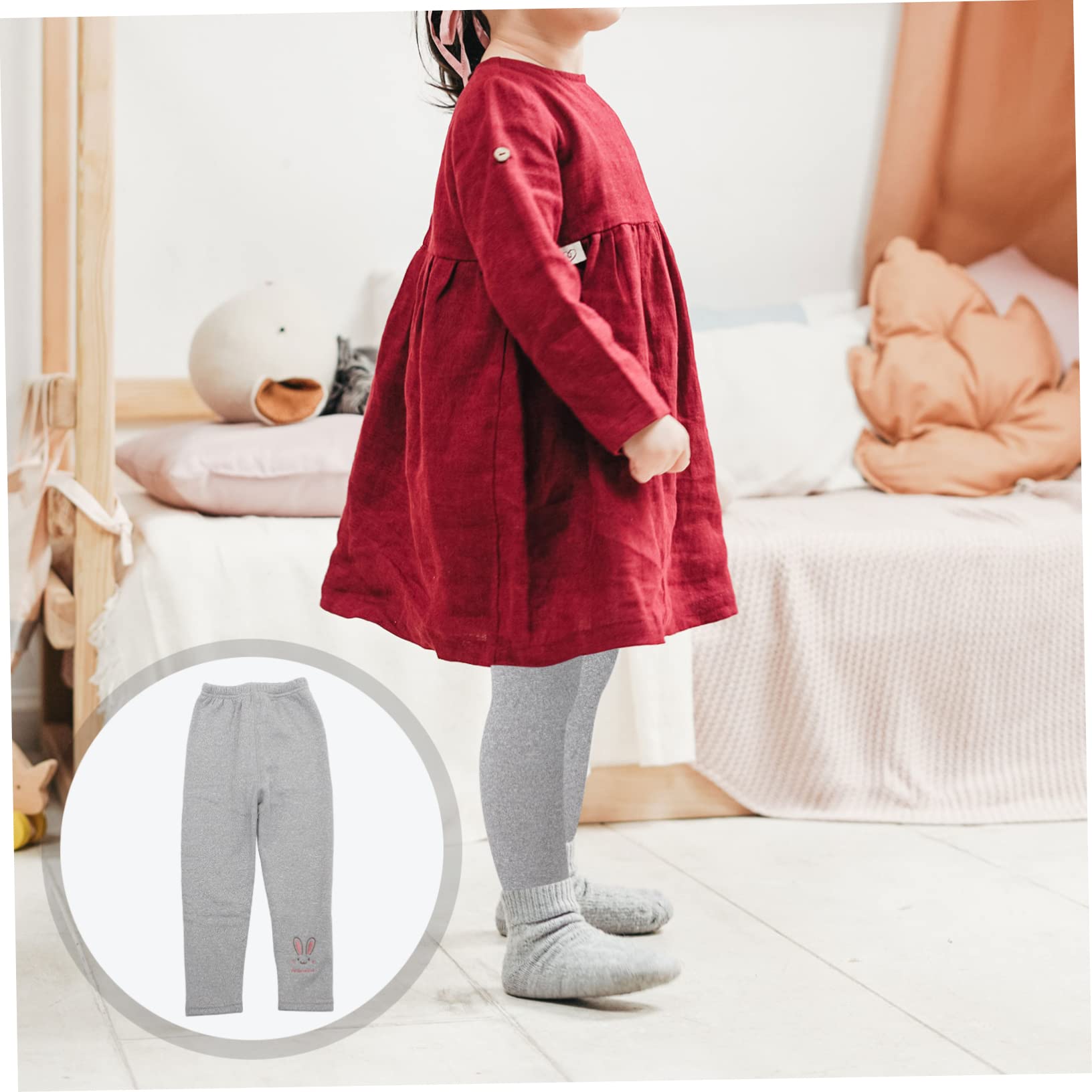GALPADA 3 Piezas Polainas De Bebé Leggins Con Forro Polar Para Niños Leggins Con Forro Polar Niños Pantalones De Lana Para Niños Pequeños Algodón Pantalones De Una Pieza Niña Espesar