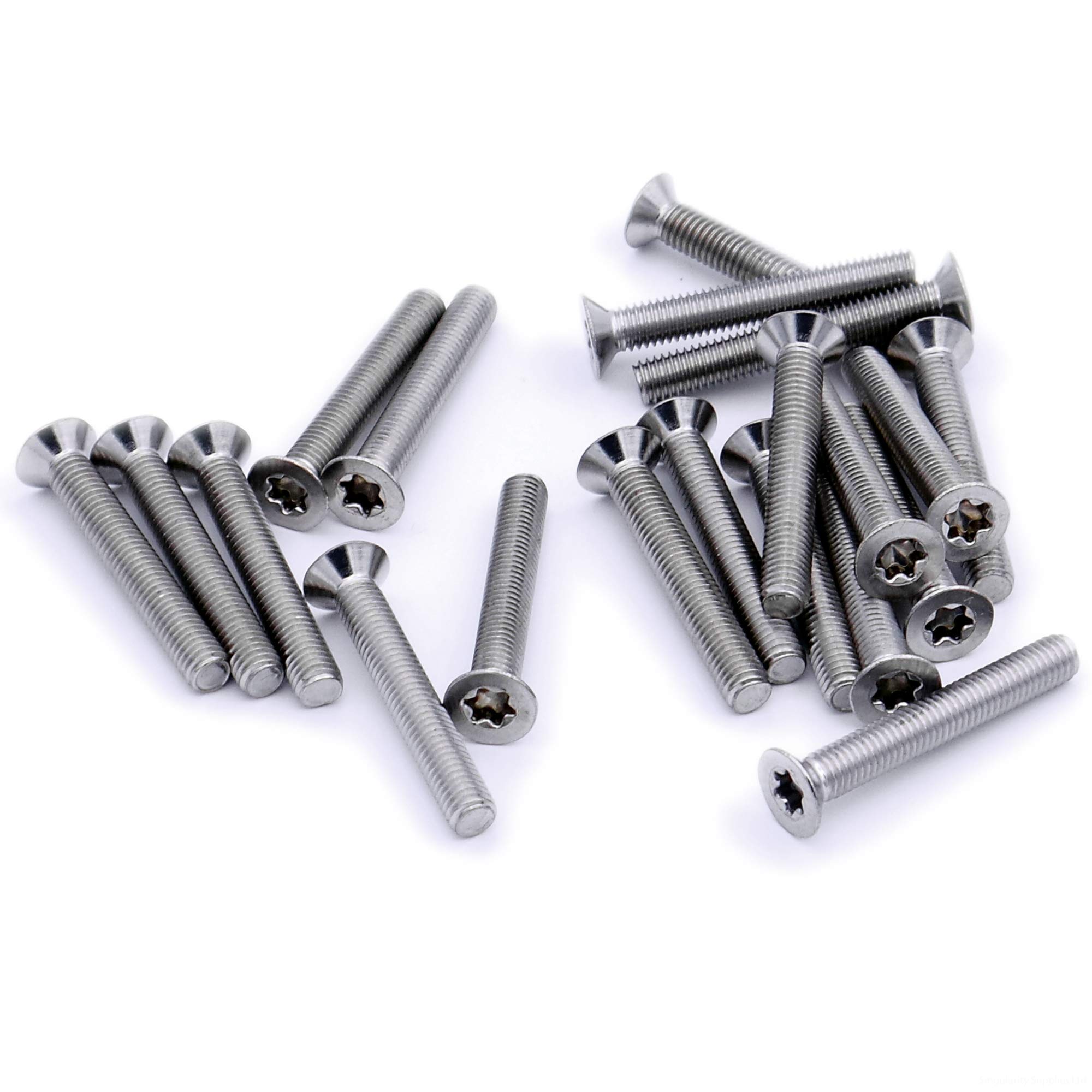 Singularity Supplies Silver M4 (4Mm X 14Mm) Tx Socket Countersunk Machine Screw (Bolt) - Stainless Steel (A2) (Pack Of 20)