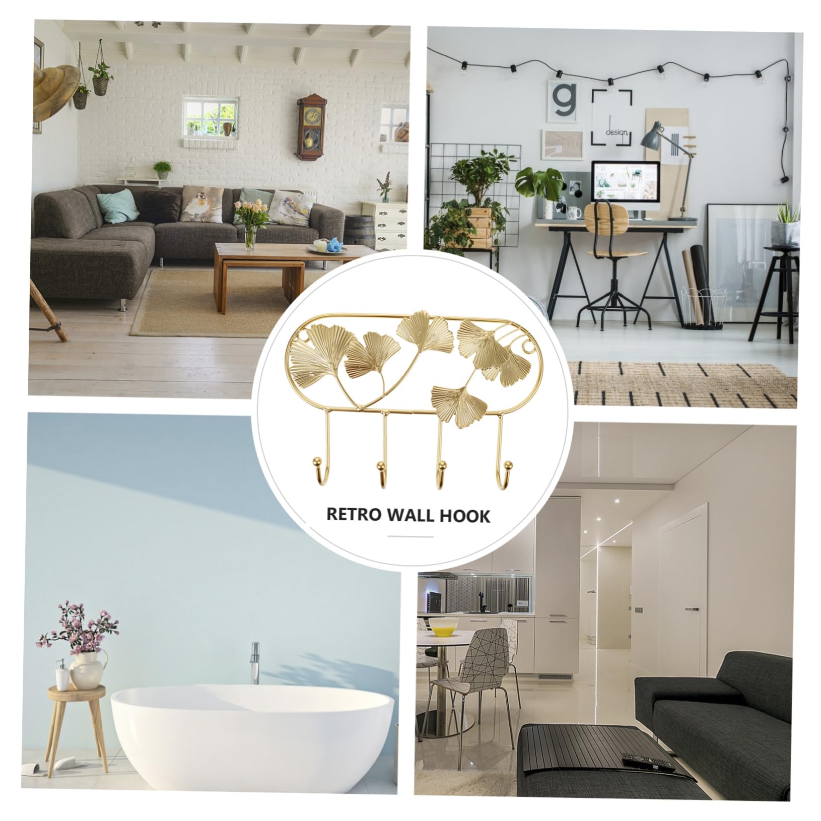 STOBOK 3 Stück Hakenleiste für Wand Retro Kleiderhaken Eisen Aufhängung für Jacken Schlüssel Accessoires Platzsparend für Bad und Schlafzimmer