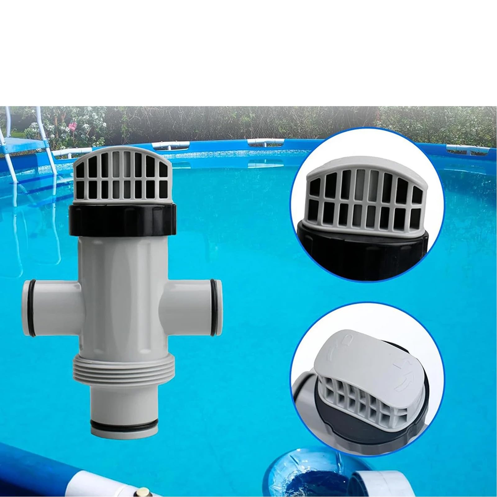 Set di valvole per tubi divisi per pompe per piscine a terra Tappo di scarico Anelli di ricambio per tubi di prevenzione delle perdite