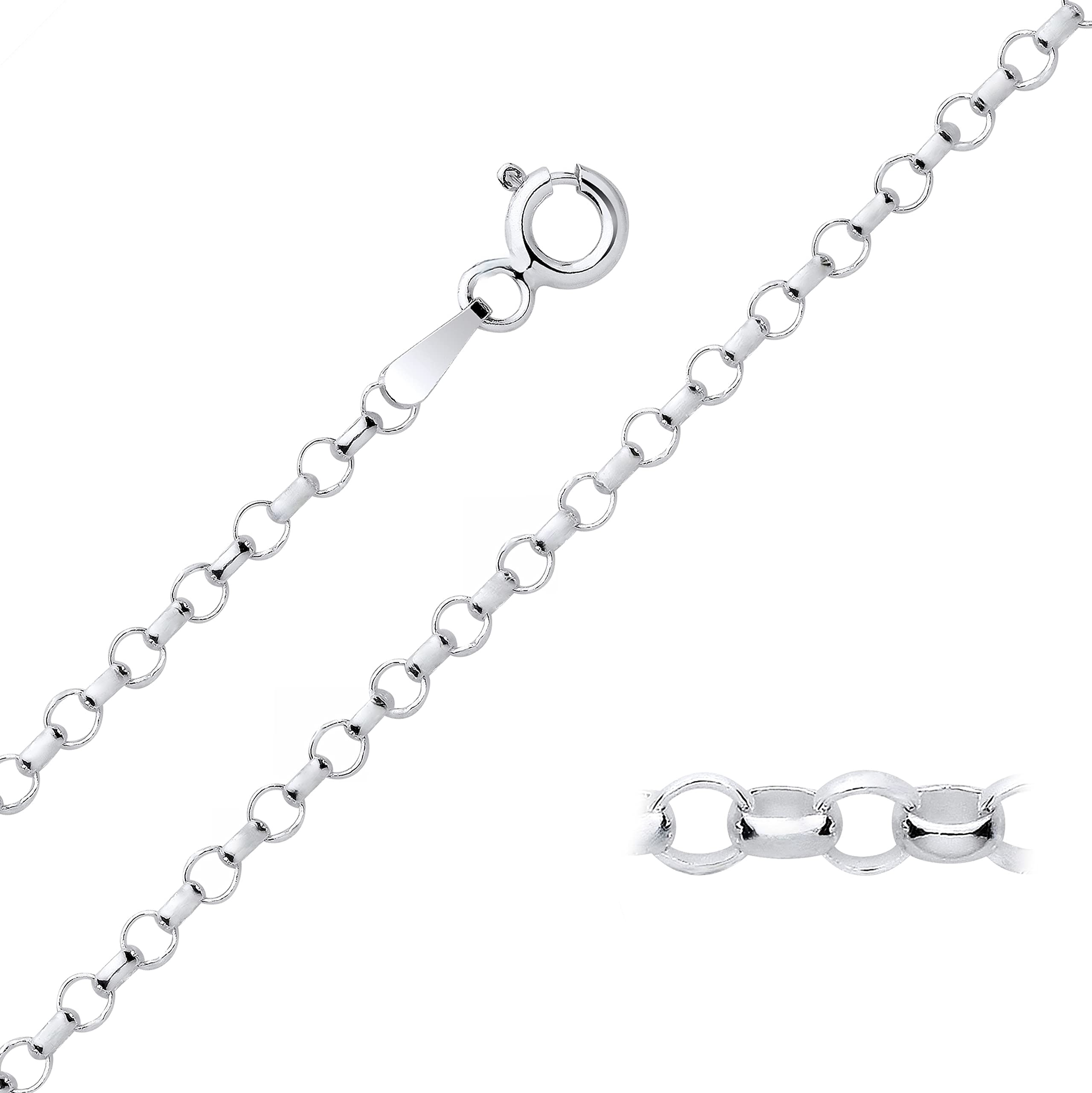 DESIGN sterling silver belcher chain necklace in silver