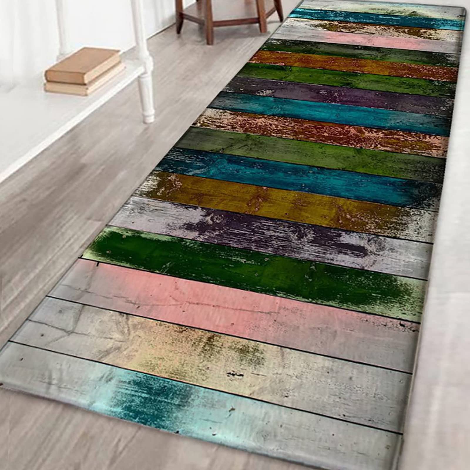 Tapis De Sol Antidérapant Wingbind - Motif Prairie Verte - 4 Tailles (40x60cm à 60x180cm) - Pour Salon, Chambre, Couloir