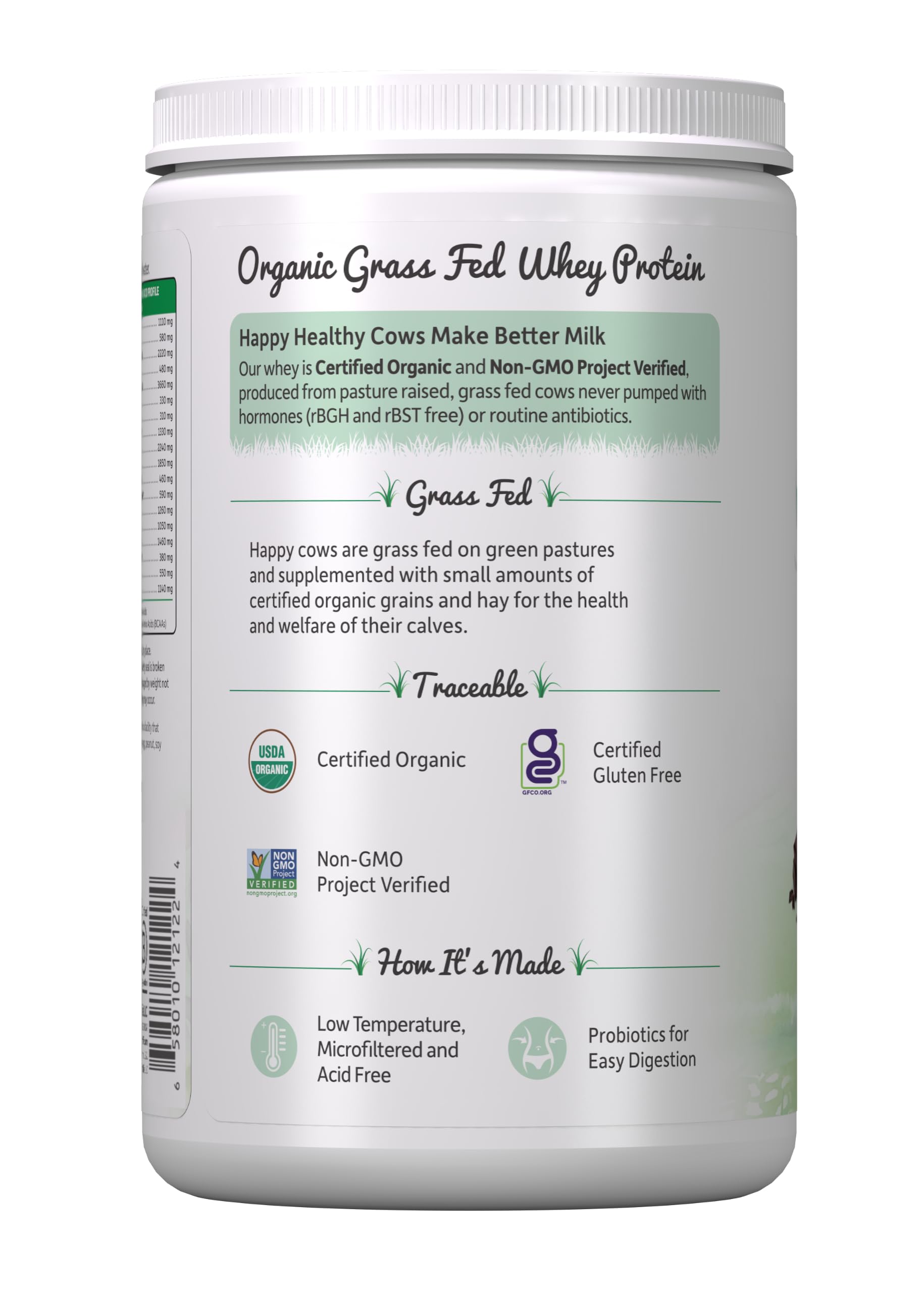 Garden of Life Organic Whey Protein Chocolate Grass Fed Protein Powder – 21g Muscle-Building Powder with Probiotics & BCAAs, Post-Workout Recovery, Hormone-Free, Non-GMO, Gluten-Free, 12 Servings — Amazon image 8