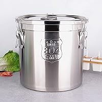 Vista 1 de Recipiente hermético de acero inoxidable con tapas, recipientes de almacenamiento de alimentos de metal de acero inoxidable 304 recipientes