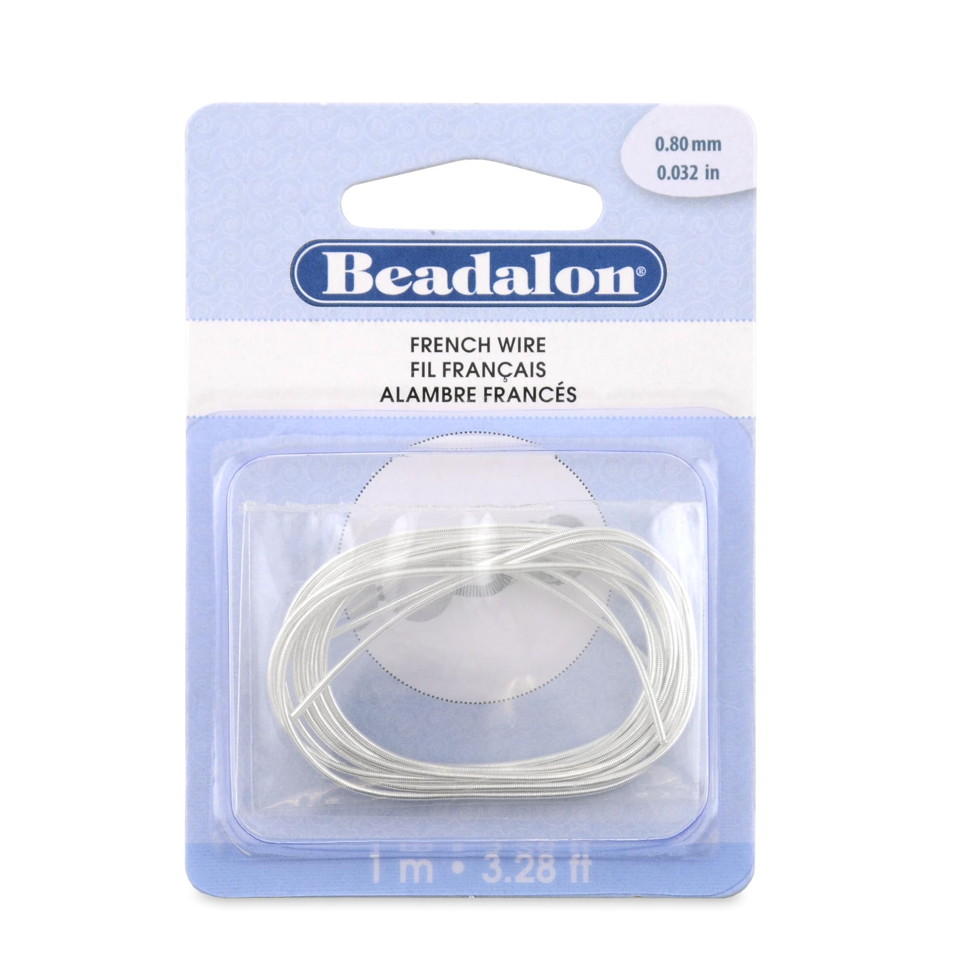 Beadalon Silver French Wire 0.8Mm Plated, 1-Meter