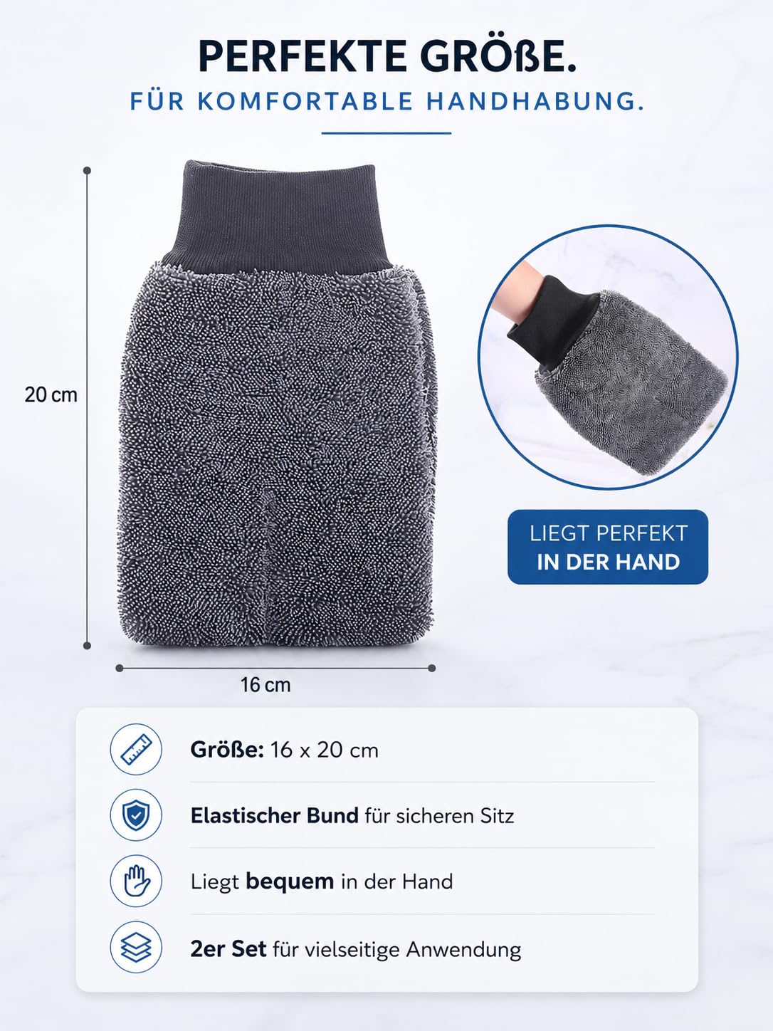 Ultra Wipes Trockenhandschuh aus Mikrofaser，4pcs