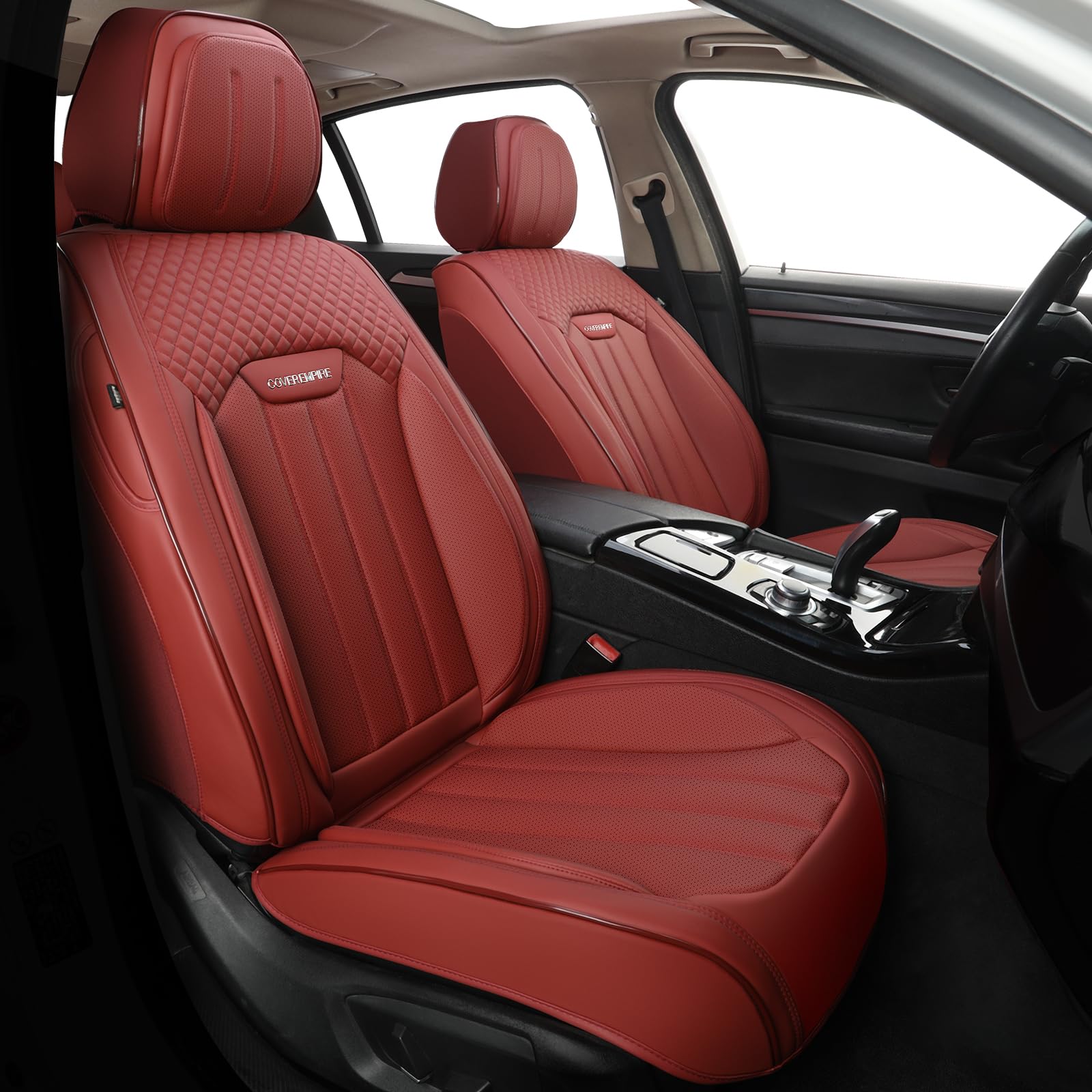COVER EMPIRE Red Leather Seat Covers