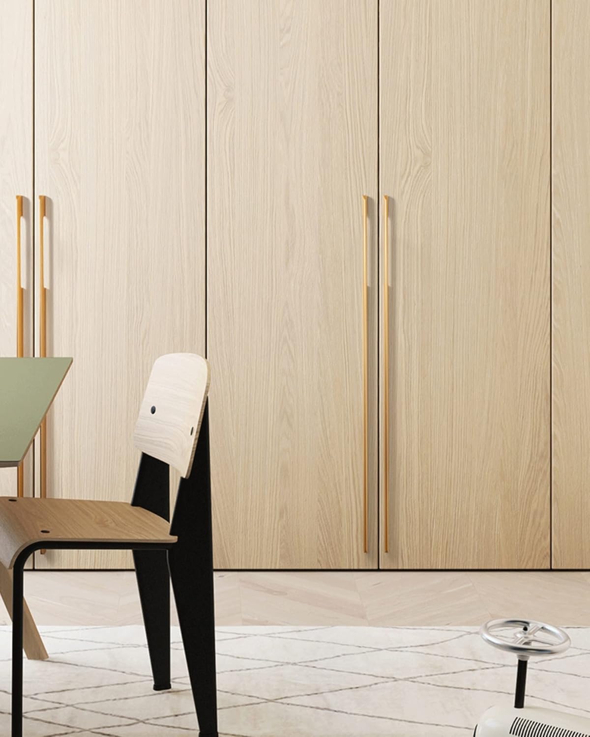 Dresser Pulls Black Gold，6pack Cabinet Hardware Gold Set，Long Cabinet Handles Aluminum Alloy，stainless Gold Dresser Drawer Pulls For Cupboards Cupboards Furniture Doors Furniture ( Color : Gold , Size