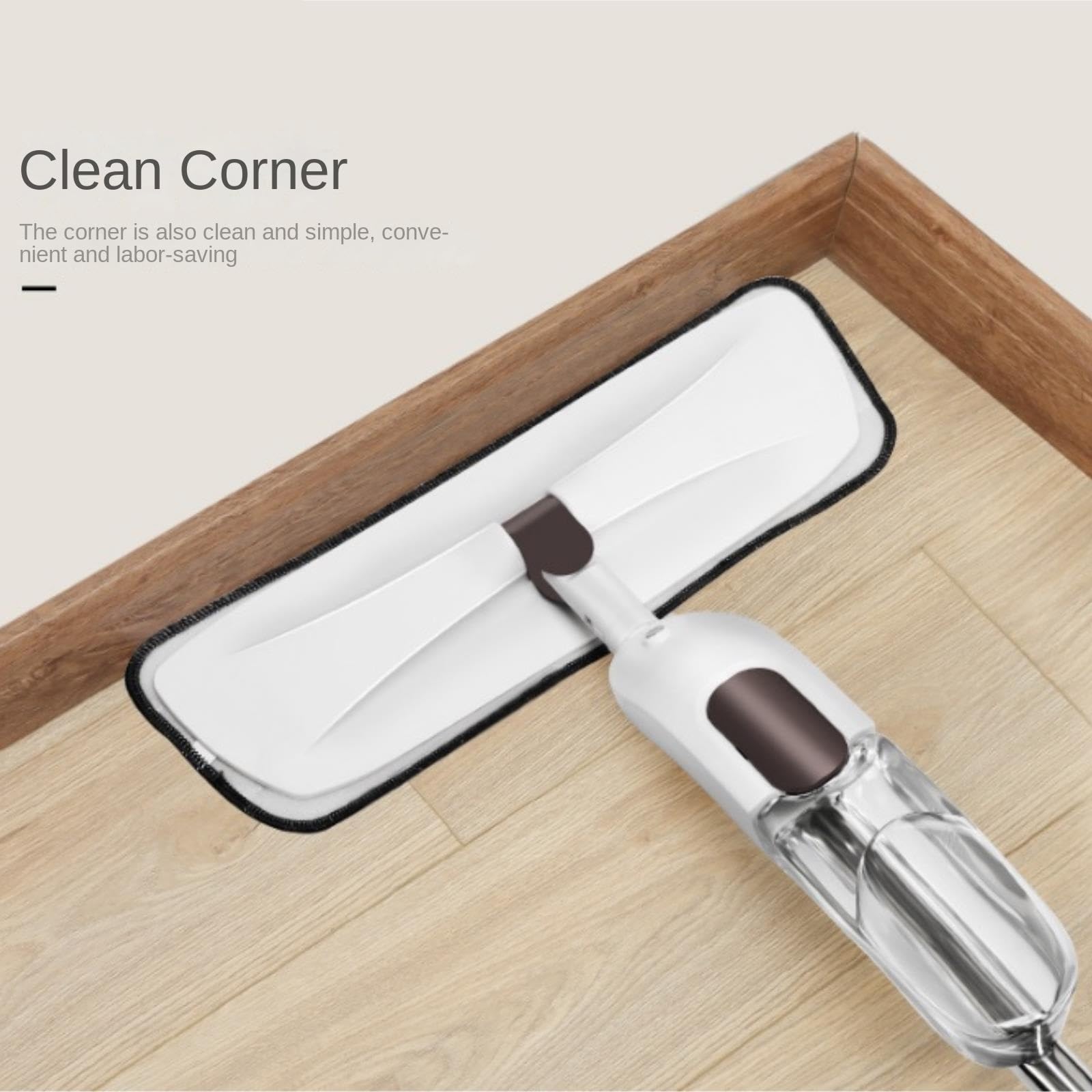 Fregona Mopa Plana con Rociador Y Fregona Reutilizable Rotación De 360° Mango Metal, Herramientas Limpieza para El Hogar Limpieza Suelo