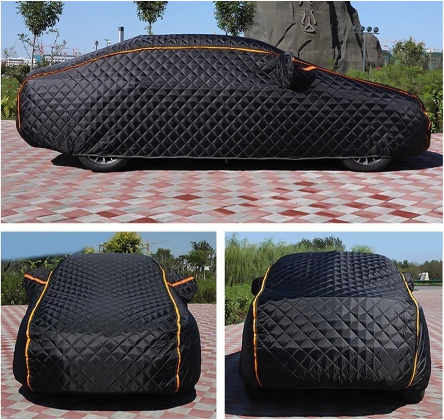Hail Proof Car Cover Waterproof Exterior Auto Covers Outdoor Vehicles Sunshade Protect Awning Universal Windshield Body Awnings(Camouflage Color,L)