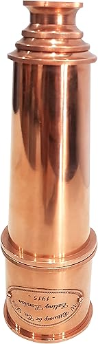 Miniatura 3 de Telescopio marino con acabado de cobre brillante, telescopio náutico, telescopio de mano vintage azul marino