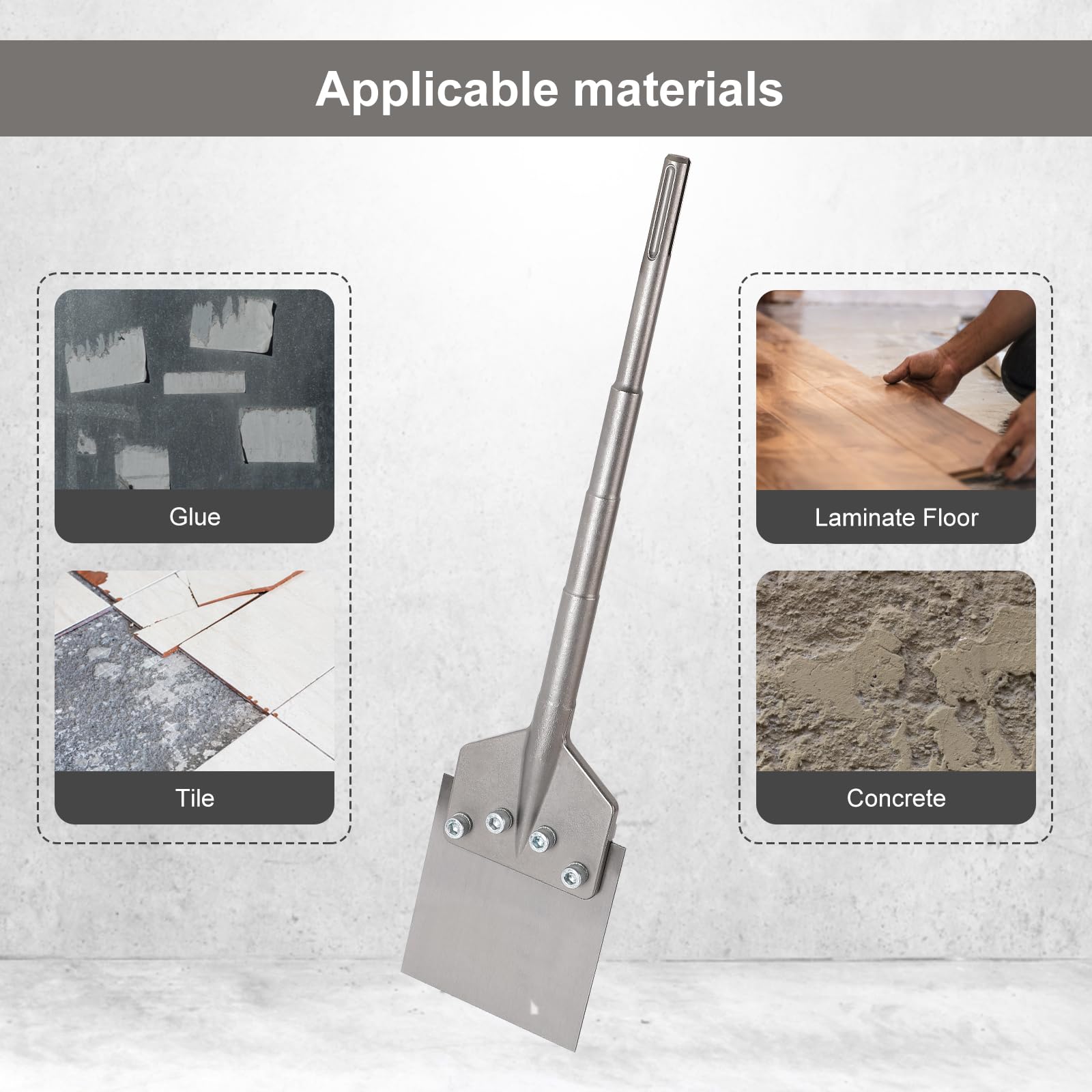 CPROSP Scalpello SDS MAX 620x150mm, Scalpello per Piastrelle, per la Rimozione di Rivestimenti e Pavimenti in Combinazione con Attrezzature di Demolizione