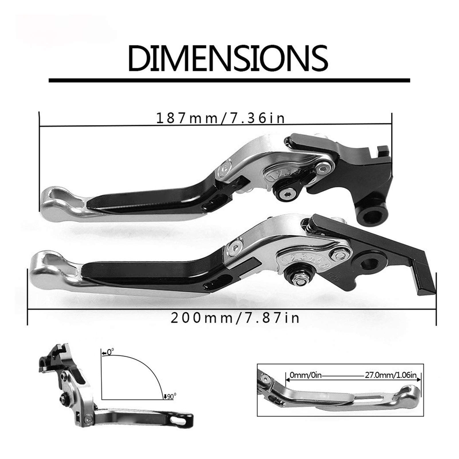Per SUZUKI DL 1000 DL1000 V-Strom 2002-2018 2017 2016 2015 2014 Accessori Moto Leve Frizione Freno Pieghevoli Allungabili Leva Della Frizione Del Freno (Colore : 2)