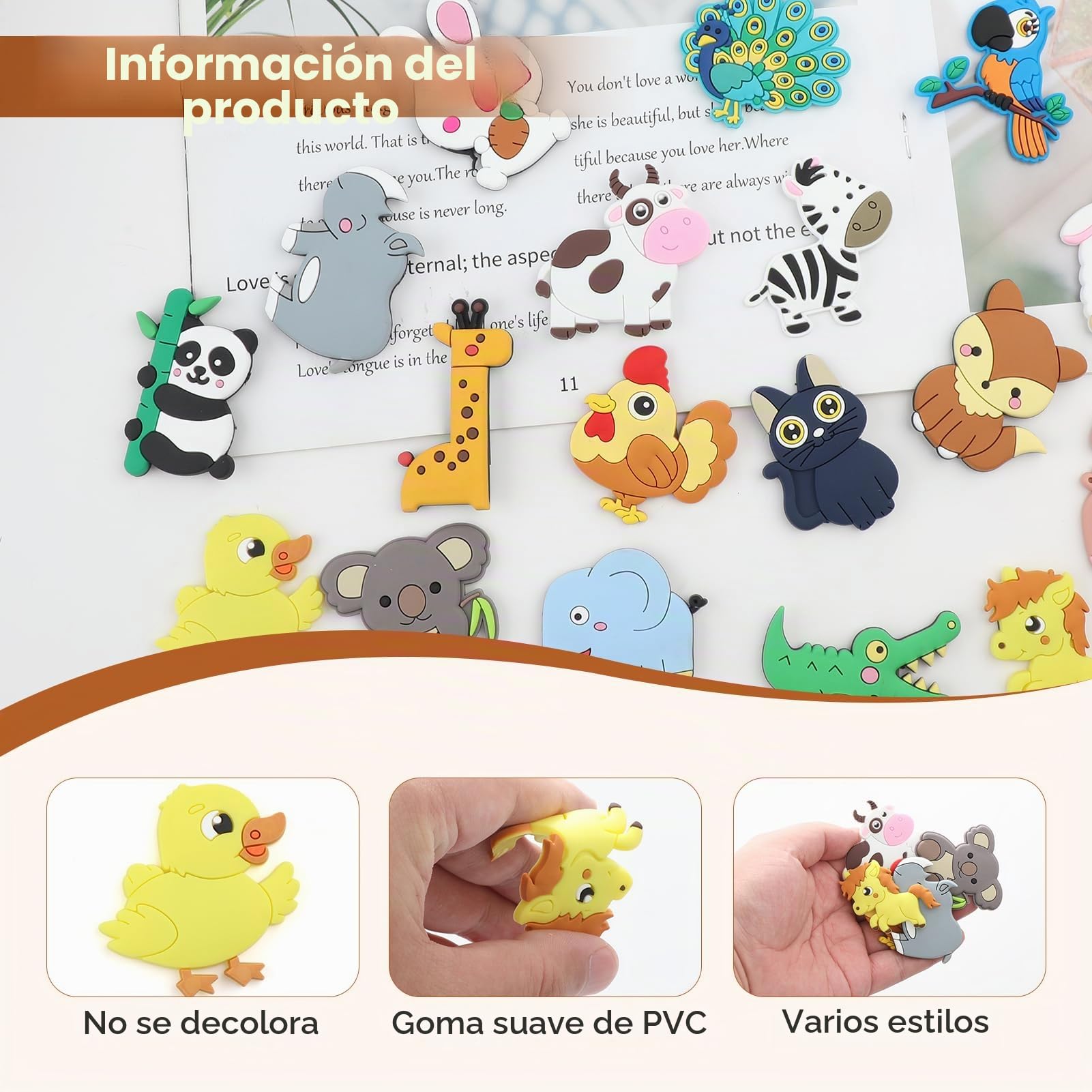 Magdum - Juego de 85 imanes de nevera para niños pequeños - Imanes para nevera - Imanes para