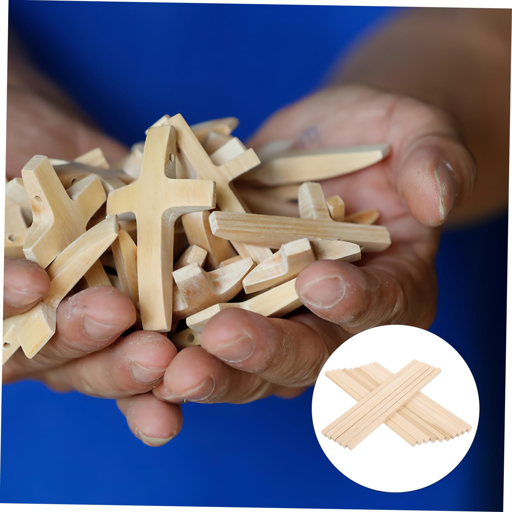 Quadratische Holzstäbe Flexibel zum Basteln 60 Stück Splintfrei aus Unbehandeltem Holz 25x1cm für Modellbau und Selbstgemacht Projekte