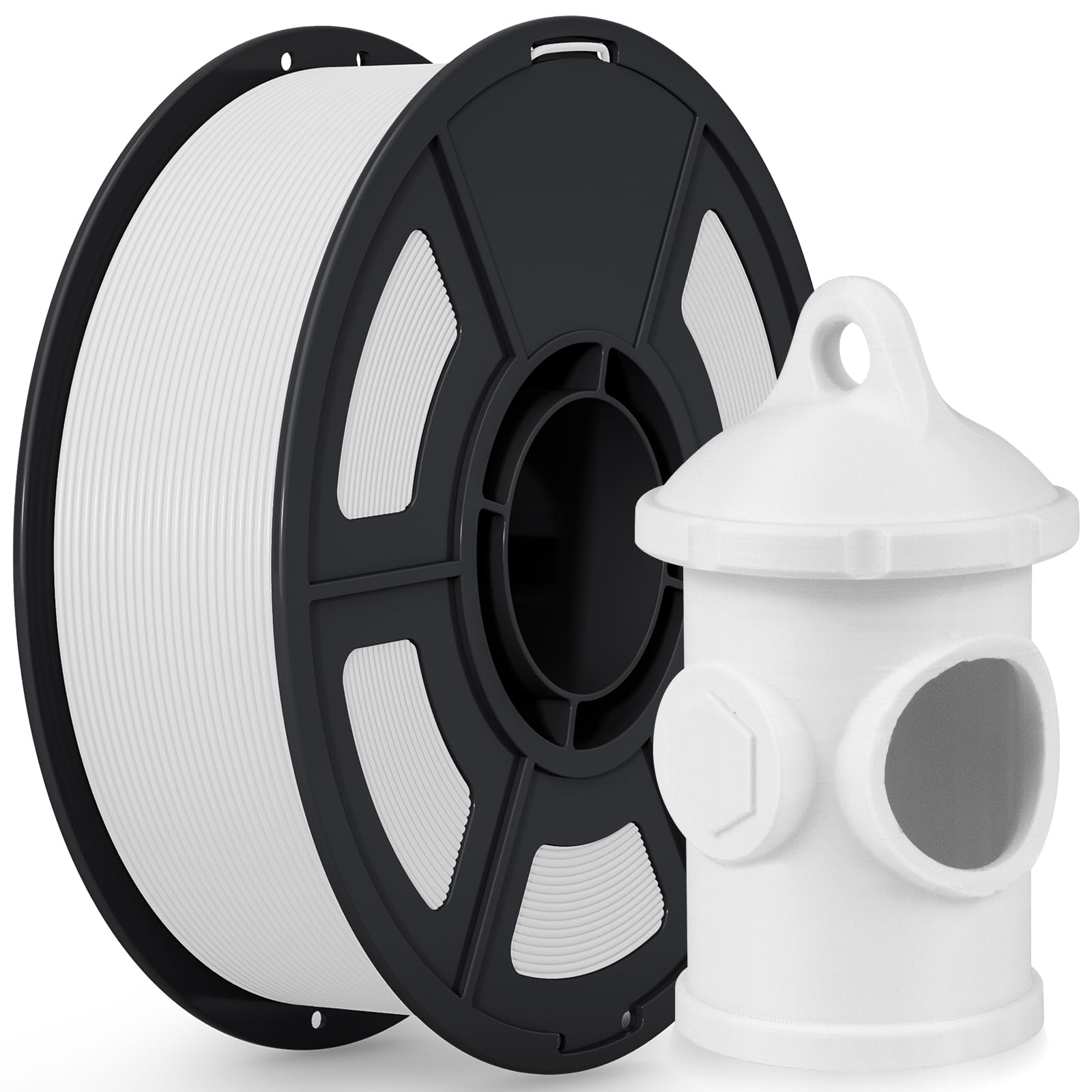 iSANMATE ASA Filament 1.75mm, Premium Anti-UV Wetterbeständiges 3D Drucker Filament für Outdoor, Maßgenauigkeit +/- 0.02mm, 1KG/Spule 3D Druck Filament für 3D Drucker, Grau weiß