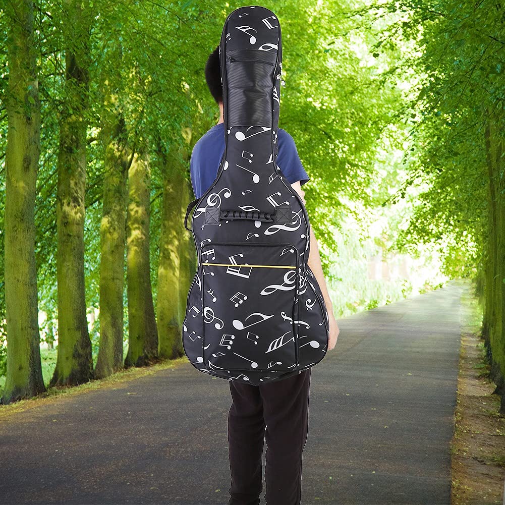 Estuche para Guitarra, Mochila para Guitarra Acústica 600D Oxford Impermeable con Correas Acolchadas para los Hombros y Mango de Goma para Guitarra Clásica