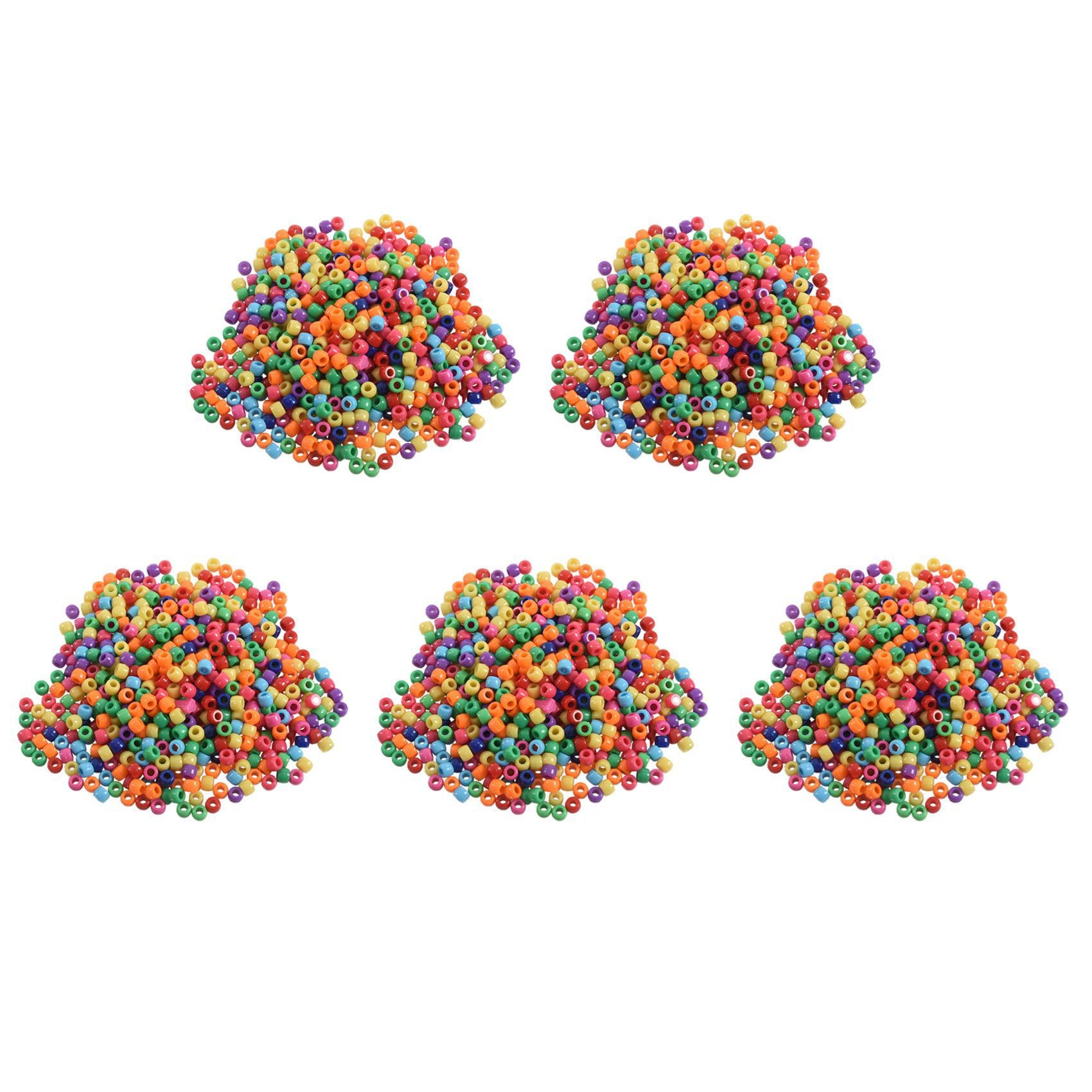 Hndhbfgrt 3000 Pcs Mixed Plastic Beads 9mm X 6mm(3/8 Inch X 2/8 Inch)