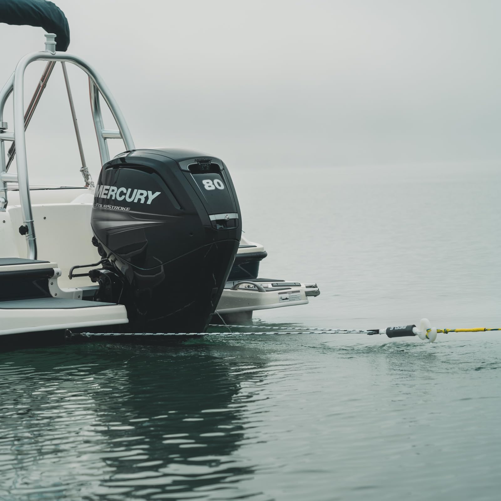 MESLE Schleppdreieck Pulley DLX 2 Personen, selbstzentrierend, XXL lang, extra Schwimmer, Quick-Connect-Haken, Rope Keeper