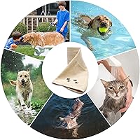 Vista 6 de DAN RIVER Toalla para perro, paquete de 1, 100% algodón, 20 x 40, ultra suave de 450 GSM, toalla súper absorbente y de secado rápido para perros