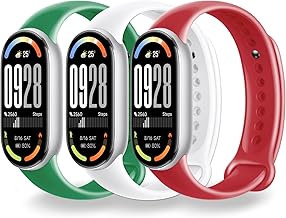 3 Pieces Bands Compatible with Xiaomi Smart Band 10/9/8, Colorful Sports Wristbands with Metal Fittings, Soft and Breathable, Quick Release