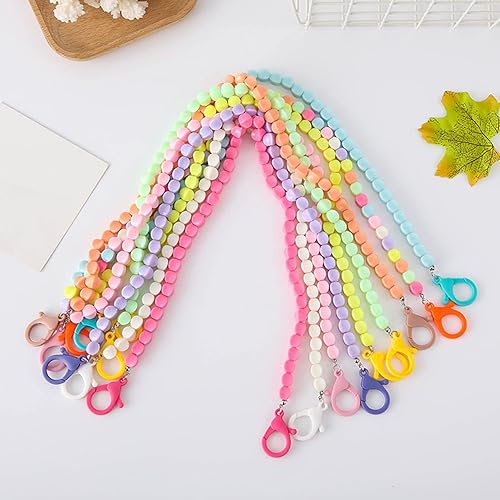 Miniatura 5 de 120 cierres de pinza de langosta de plástico para la fabricación de joyas, gancho multicolor de langosta con lindo cordón, ganchos a presión, clips