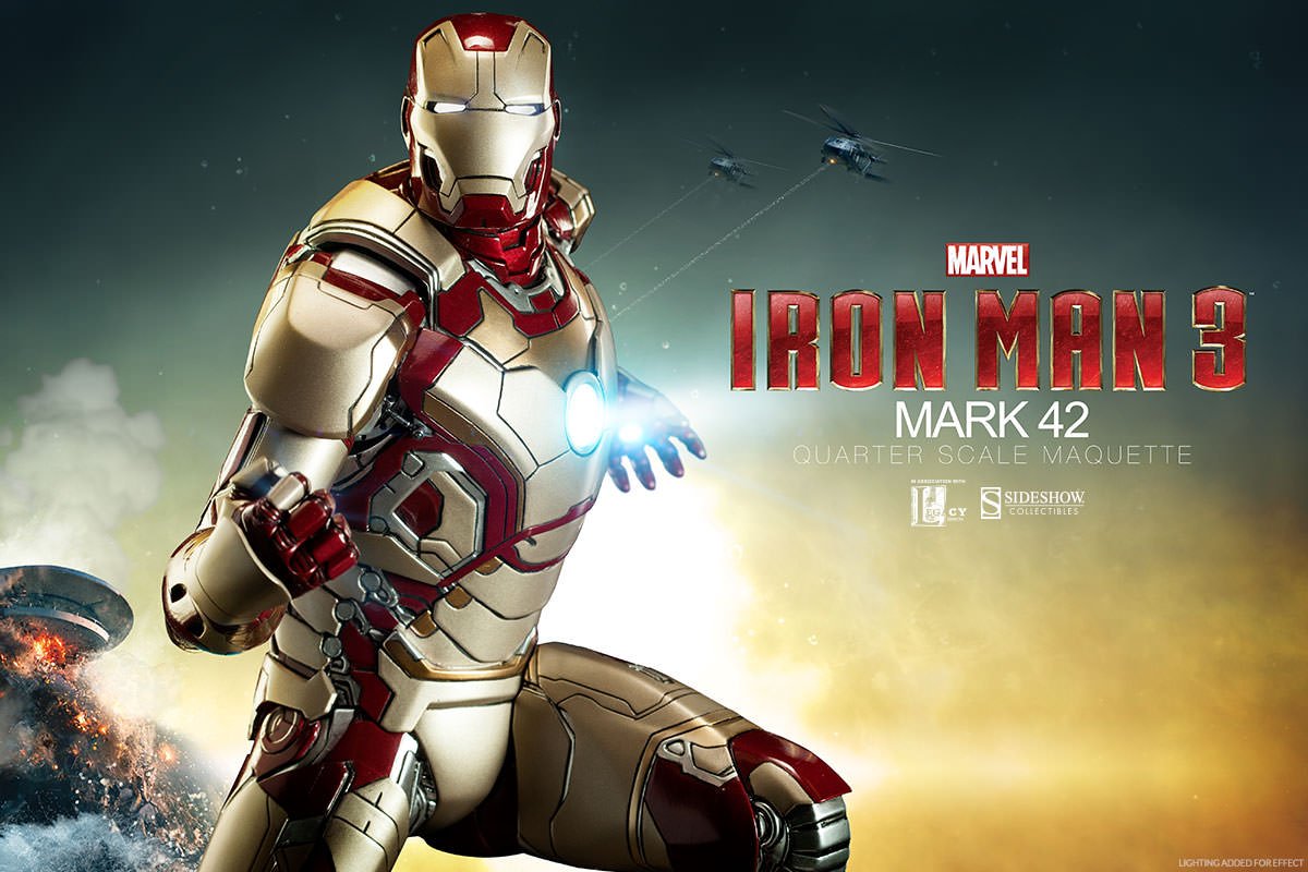 Iron Studios アイアンマン マーク42 Amazon.co.jp: アイアンマン3 1/4スケールマケット アイアンマン