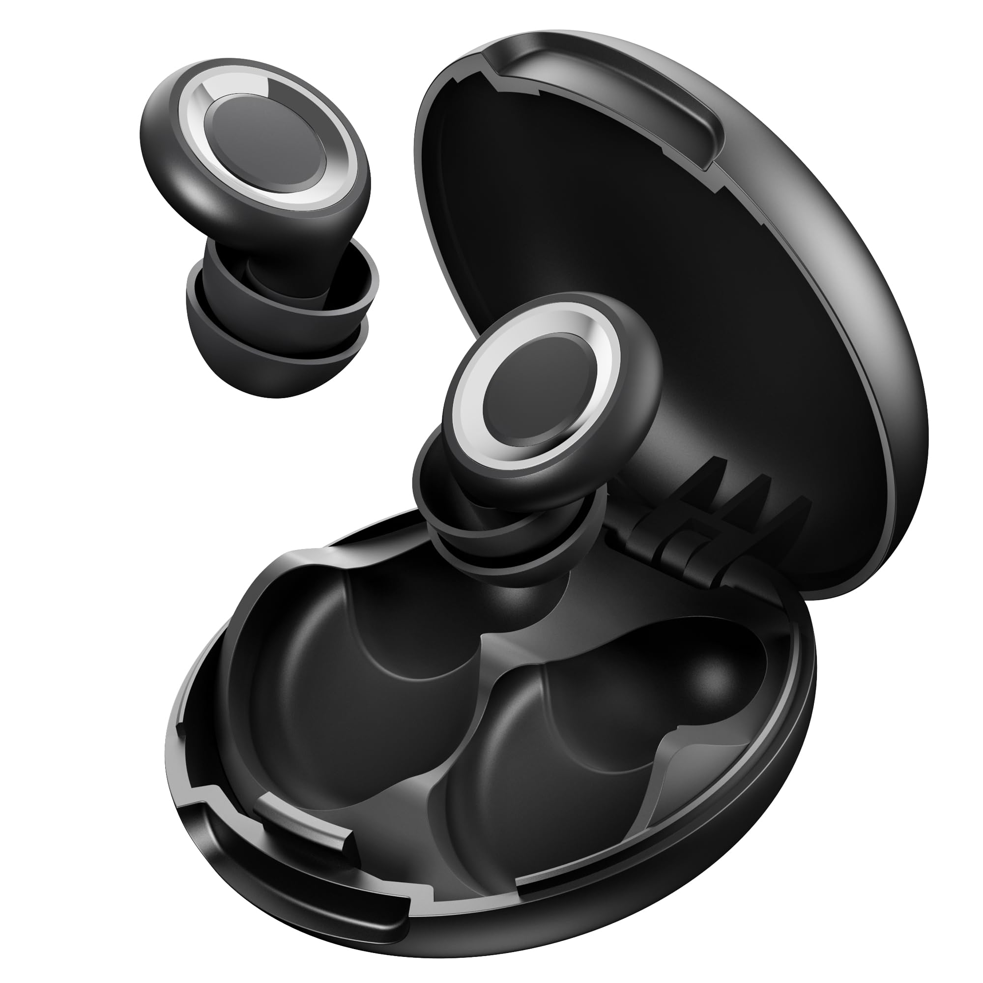 Ear Plugs for Sleep - Single+Double Tips with 46dB Noise Reduction, Eco-Durable Silicone |...