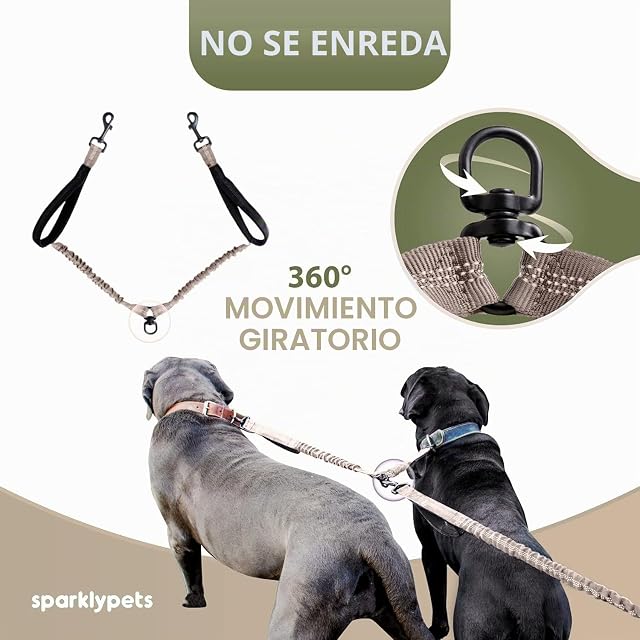 Foto 5 de 7 de SparklyPets - Correa Manos Libres para Perros de Raza Mediana y Grande, arnés Profesional con Costuras…