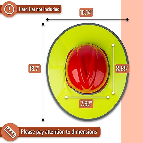 Miniatura 2 de UNCO - Protector solar para casco, 1 paquete, amarillo, de malla de ala completa y estándar, reflectante, de alta visibilidad, accesorios para casco