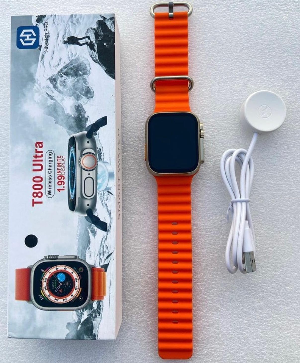 T800 Ultra Smart Watch 1.99" Series 8 HD Display - Campatible for Apple & Android -Bluetooth Call, Fitness Tracker, Voice Assistance (Orange) (B0CHYFSHWC) Amazon Price History, Amazon Price Tracker