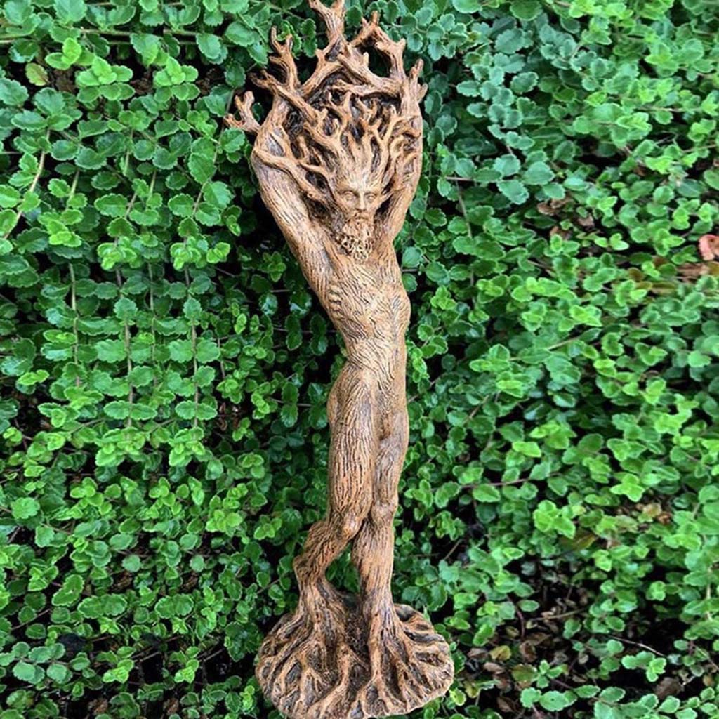 GerRit Escultura de la Estatua del jardín, Adornos de la decoración del jardín del jardín de los Artes del Arte del Dios del Bosque H15.5CM
