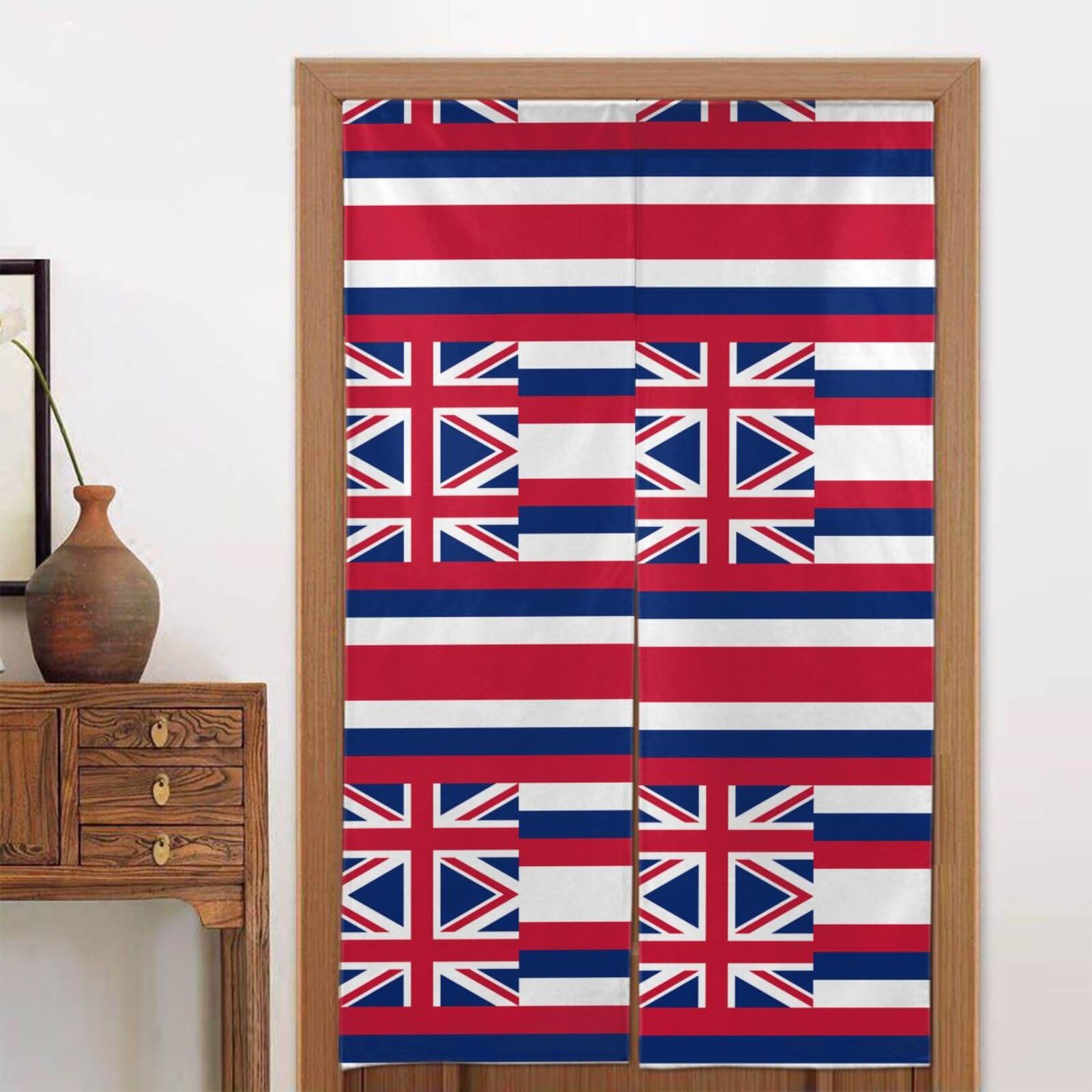 CNTDBU Hawaii Flag Door Curtain 34x56 Inch-Room Divider Panel for Privacy, Entryway Screen for Kitchen Bedroom
