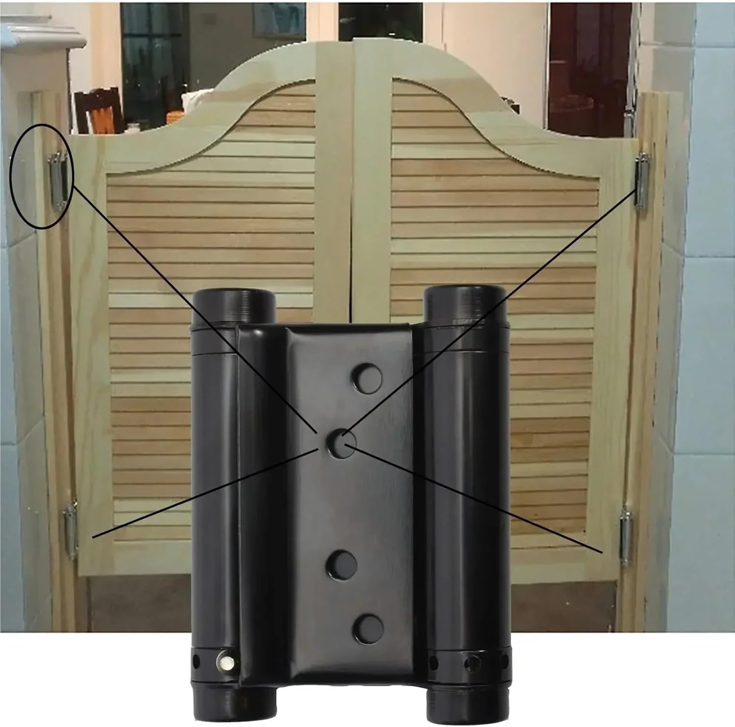 Door Hinges 3 Inches Swinging Door Hinges with Stainless Steel Spring Door Hinges for Cafe Saloon Door for Doors(4inch Silver)
