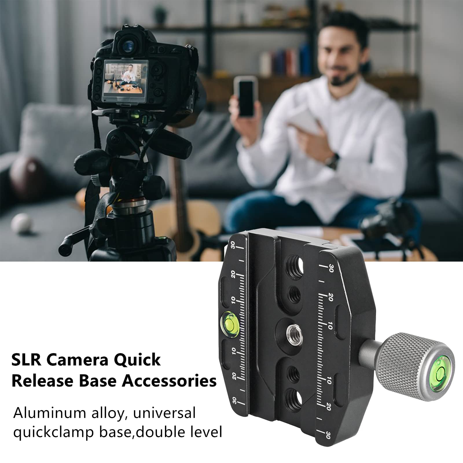 Plaque Rapide Arca Swiss 70mm | Compatible Trépieds Et Rotules Manfrotto | Niveau à Bulle Intégré