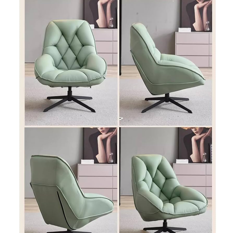 Amazon｜フェイクレザースイベルソファ椅子、リビングルーム