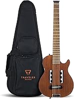 Vista 1 de Traveler Guitar Escape Mark III - Guitarra acústica de caoba Acústica portátil con amplificador de auriculares integrado Guitarra sin cabeza a