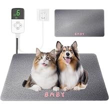 2025 New ArrivalBebemax Pet Hot Carpet for Dogs and Cats, 3-Speed Temperature Adjustment, 9-Speed Fine Adjustment, 4-Stage Timer, Overheat Protection, Waterproof Design, Electric Hot Mat, Pet
